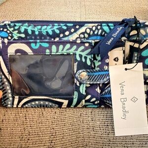 Vera Bradley Blue Island Medallion RFID Ultimate card case.